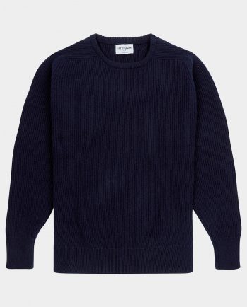 Last of England Fisherman Rib Navy Jumper