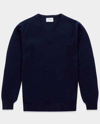 Last of England Honeycomb Stitch Navy Jumper