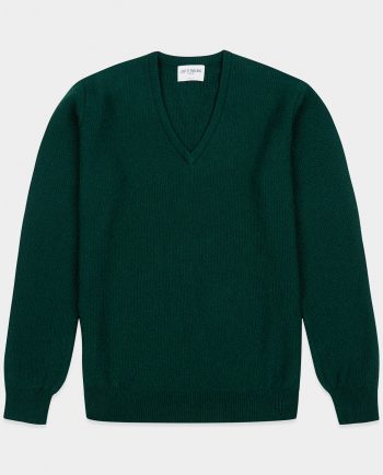 Last of England Honeycomb Stitch Green Jumper